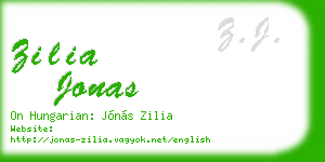 zilia jonas business card